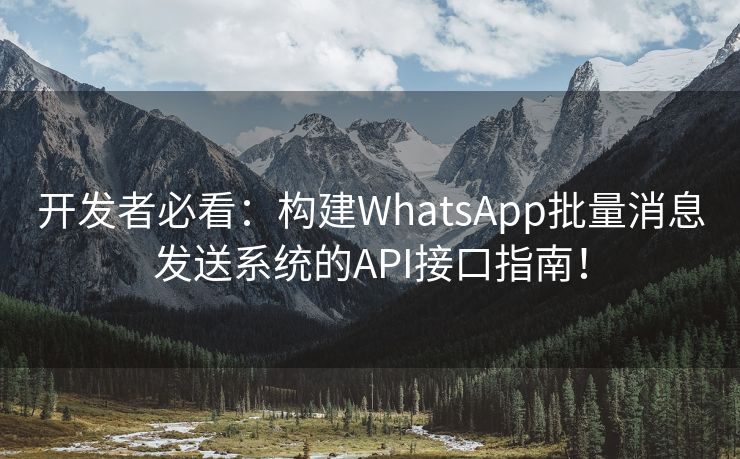 开发者必看：构建WhatsApp批量消息发送系统的API接口指南！