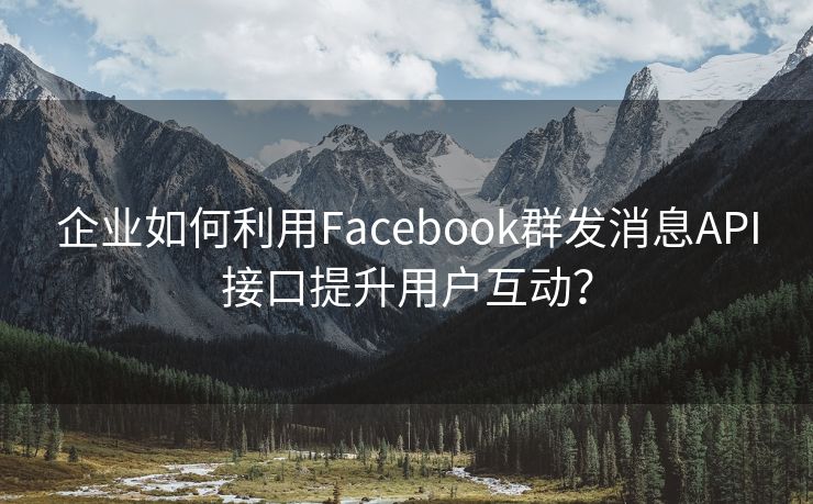 企业如何利用Facebook群发消息API接口提升用户互动？