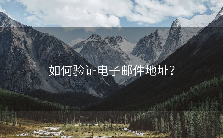 如何验证电子邮件地址？