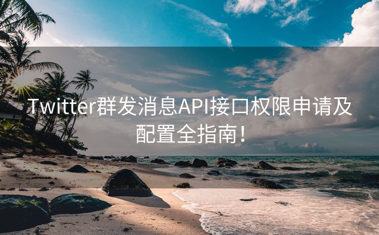 Twitter群发消息API接口权限申请及配置全指南！