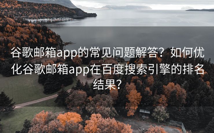 谷歌邮箱app的常见问题解答？如何优化谷歌邮箱app在百度搜索引擎的排名结果？