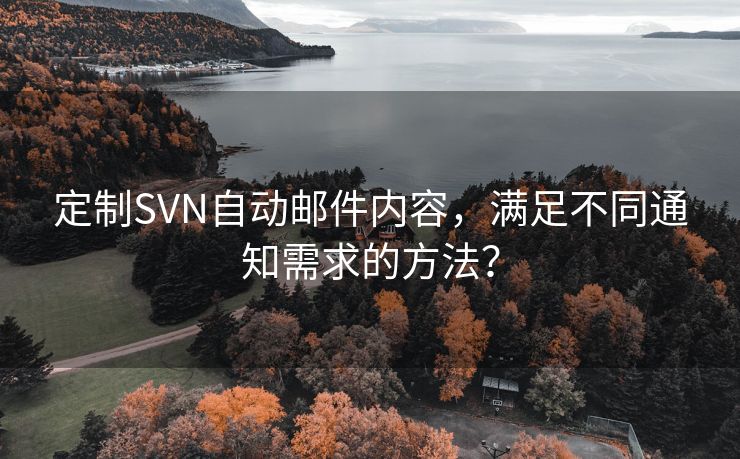 定制SVN自动邮件内容，满足不同通知需求的方法？