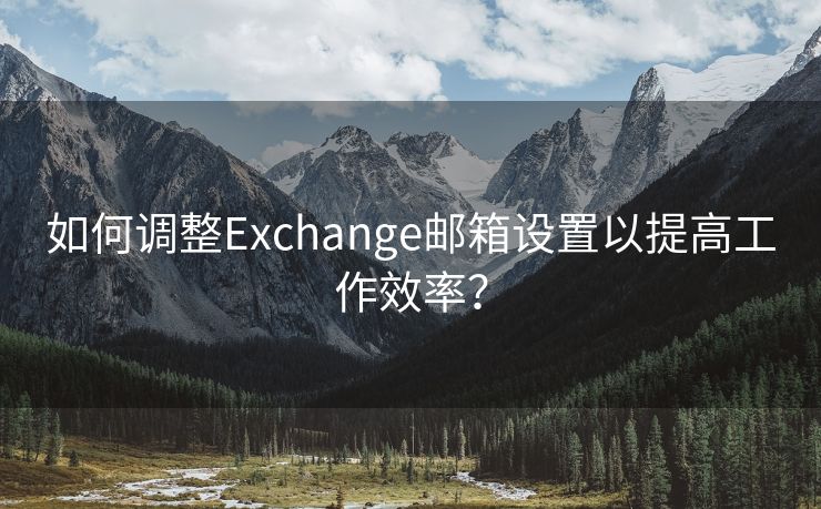 如何调整Exchange邮箱设置以提高工作效率？